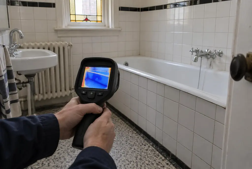 Lekdetectie Voorschoten – onderzoek in een badkamer van een oudere woning